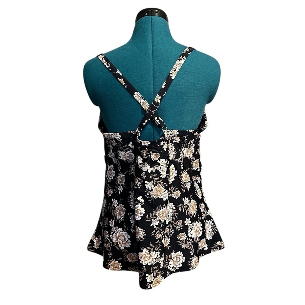 Aqua Couture Women's Swim Suit Top Size 2XL Black/Gold - Picture 4 of 11